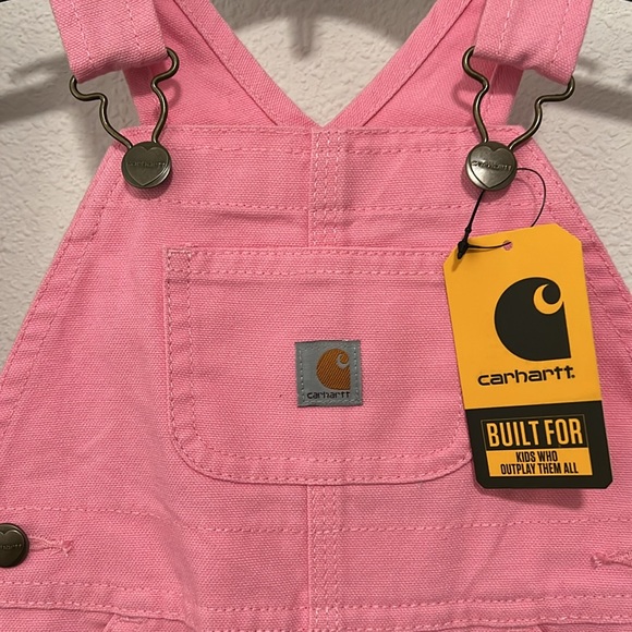NEW Carhartt Girls Pink Overalls ( size 18 months ) - Picture 2 of 10